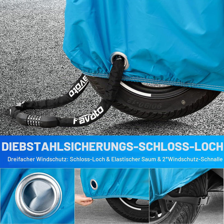Favoto Verbesserte Version Wasserdicht Motorradabdeckung Motorrad Abdeckplane Outdoor Motorradgarage