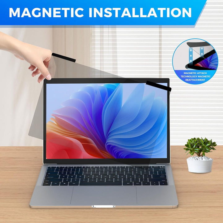 JEAPKA Magnetischer Laptop-Sichtschutzfilter 14 Zoll für 16:9 Breitbild-Computer-Monitor, abnehmbare