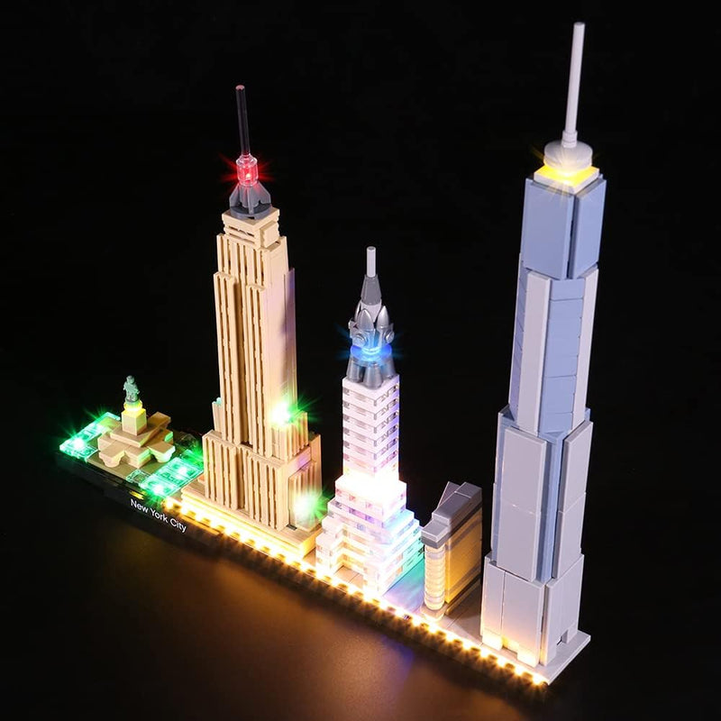 BrickBling LED-Beleuchtung für Lego 21028 Architecture New York City Sammelbausatz (kein Lego-Modell