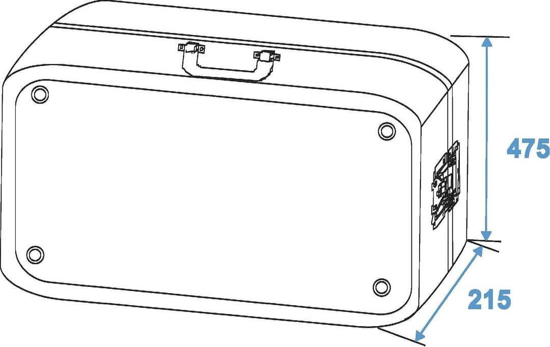 ROADINGER Plattenspieler-Case Tour ALU schwarz | Flightcase für einen Plattenspieler (bis 450 mm Bre