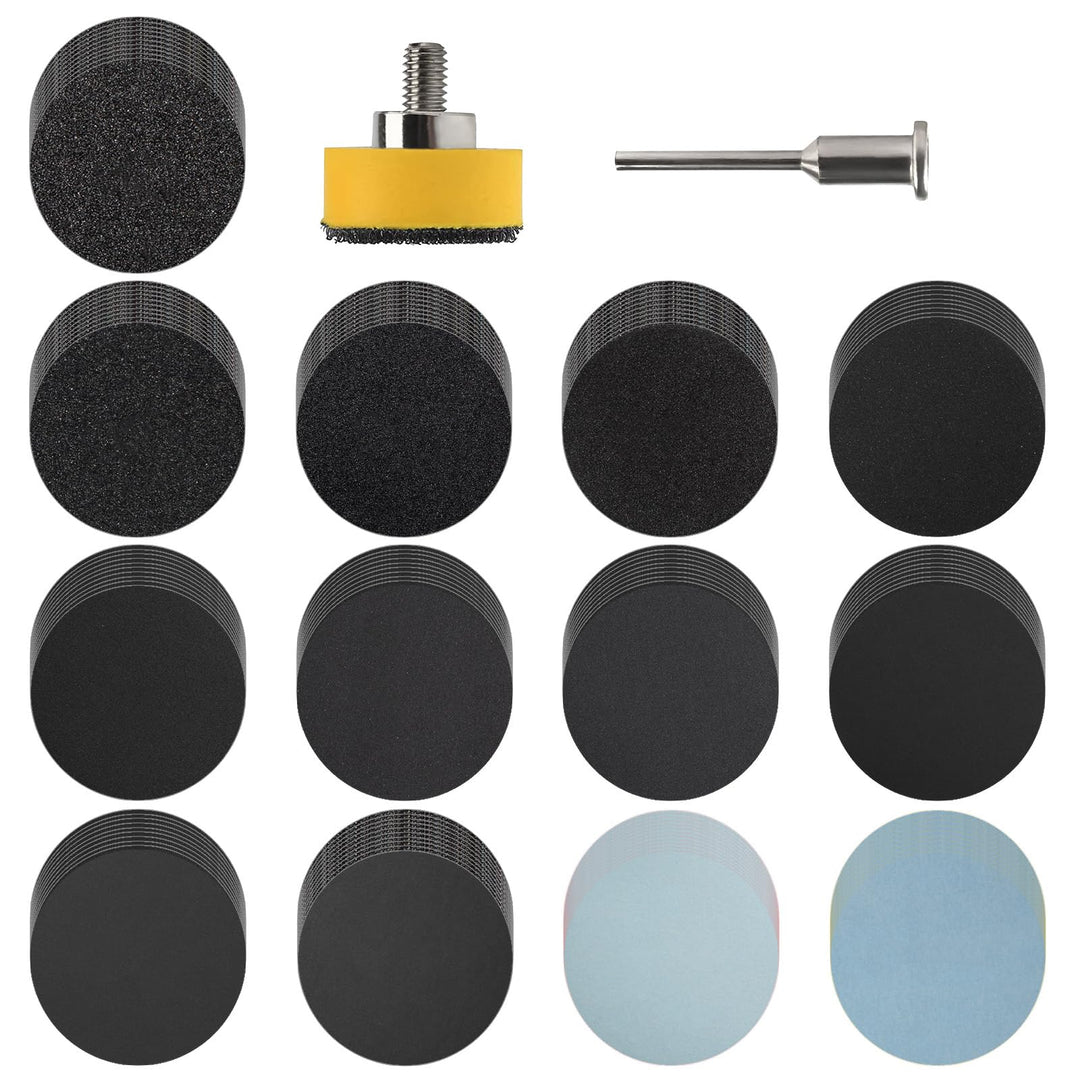 Senmai Tools 25mm Schleifpapier Klett Nasse Trockene 1 Zoll Schleifpads Körnung 80-3000/5000/10000,