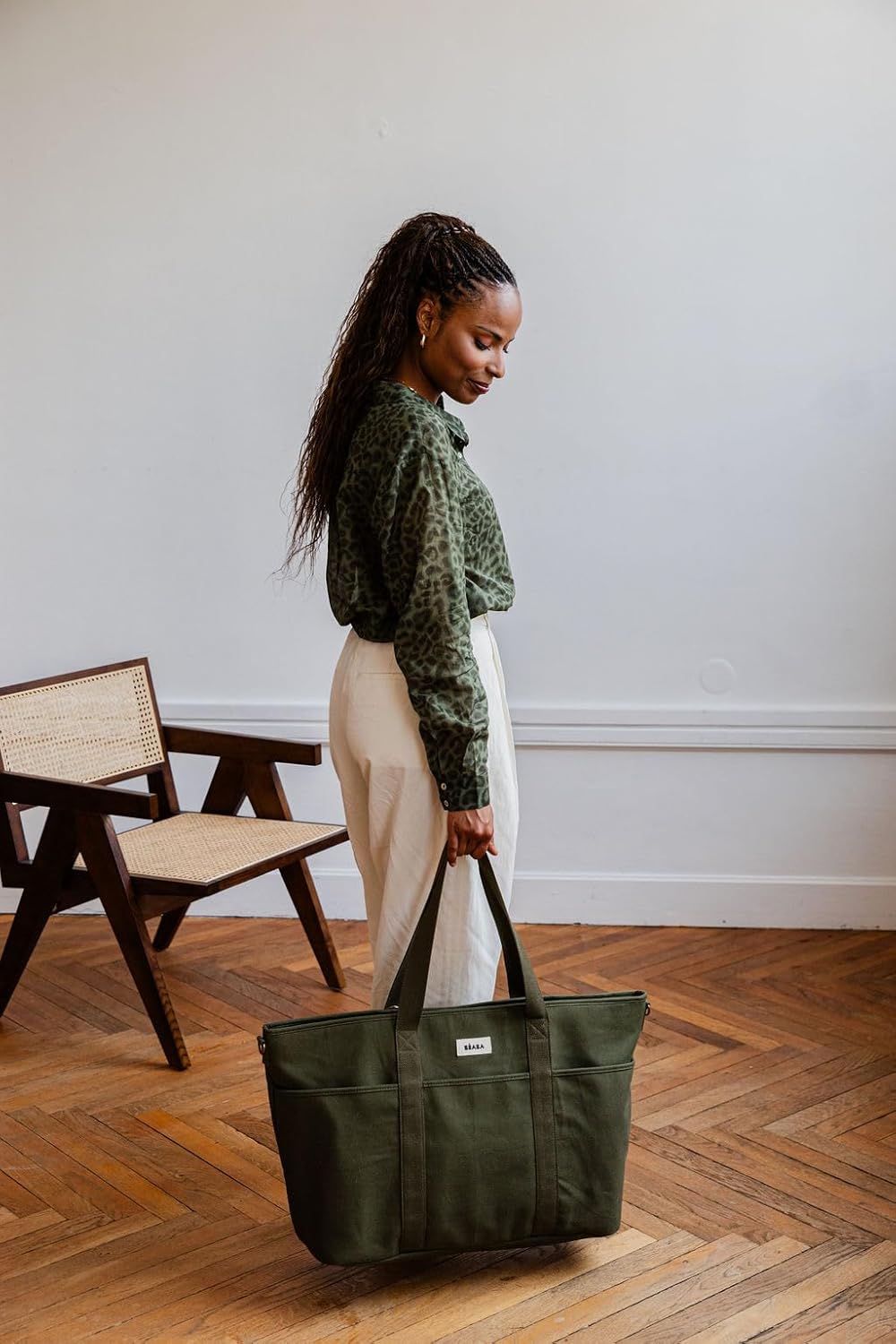 BÉABA Wickeltasche Baby Madrid XXL 44L – Extra Grosse Wickeltasche im Tote-Format, Unisex für Mama u