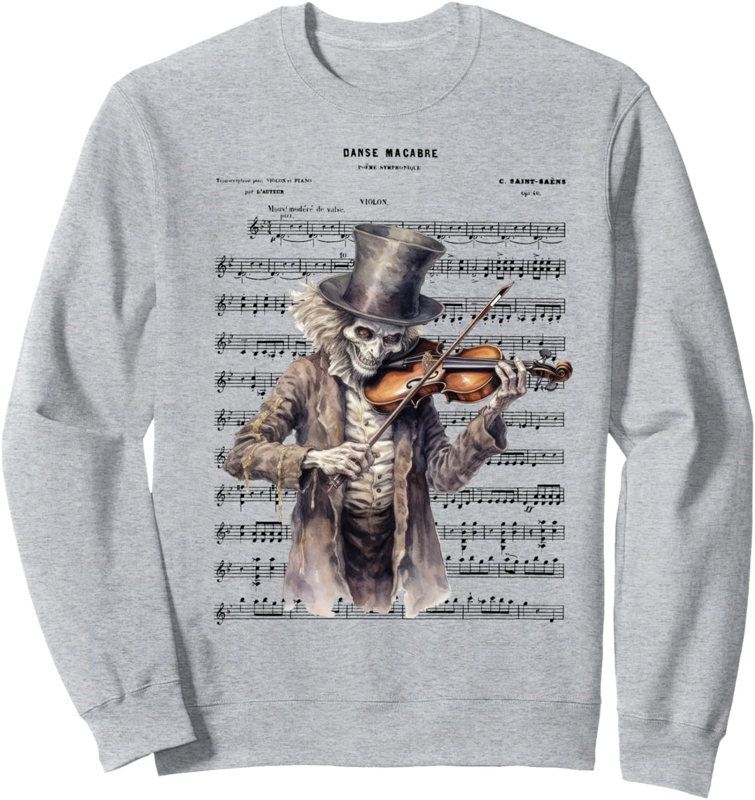 Danse Macabre Violine Halloween Sweatshirt