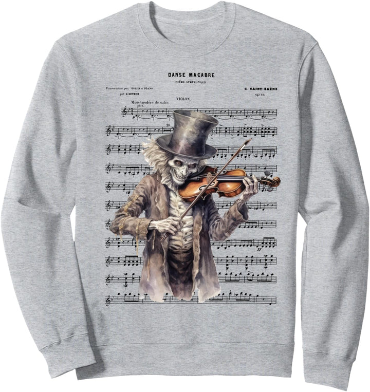 Danse Macabre Violine Halloween Sweatshirt
