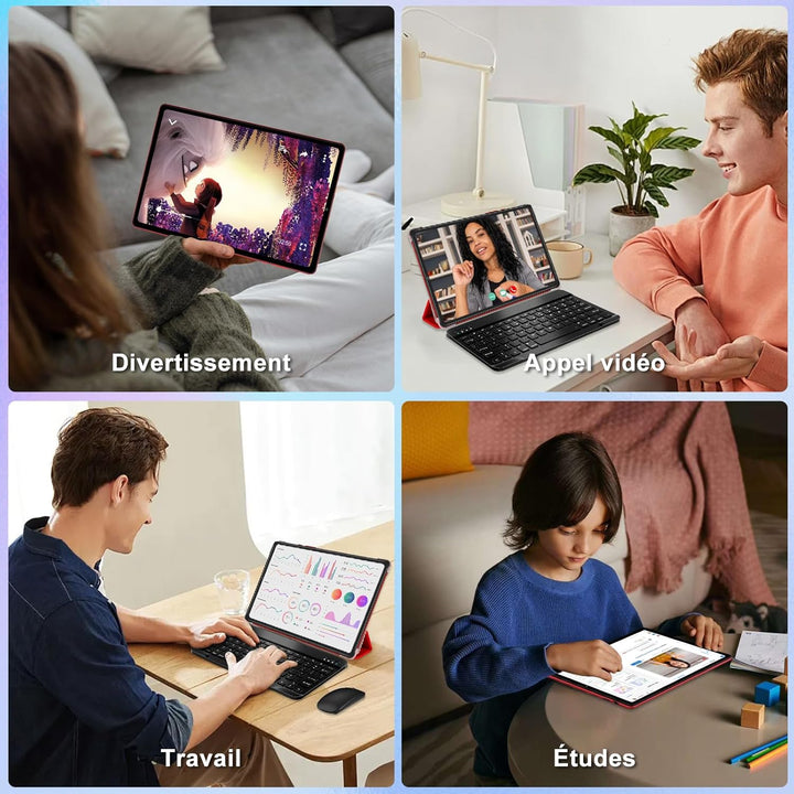 Tablet 10 Zoll Android 15 mit Gemini AI, 30 GB RAM + Erweiterbarer Speicher bis 2 TB, Widevine L1, 5