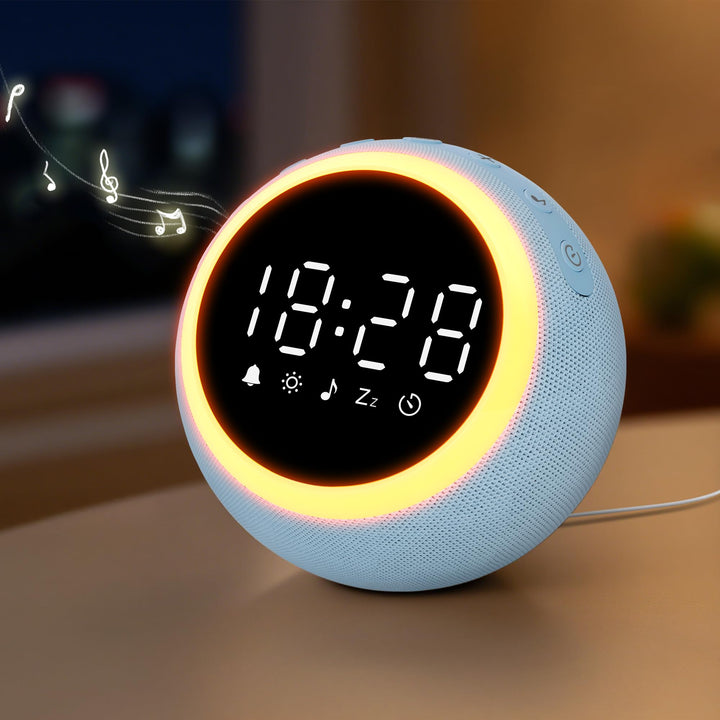 Smart Digital Wecker mit 25 Entspannungstönen, Nachtlicht, Schlummertaste, Timer & Einstellbarer Lau