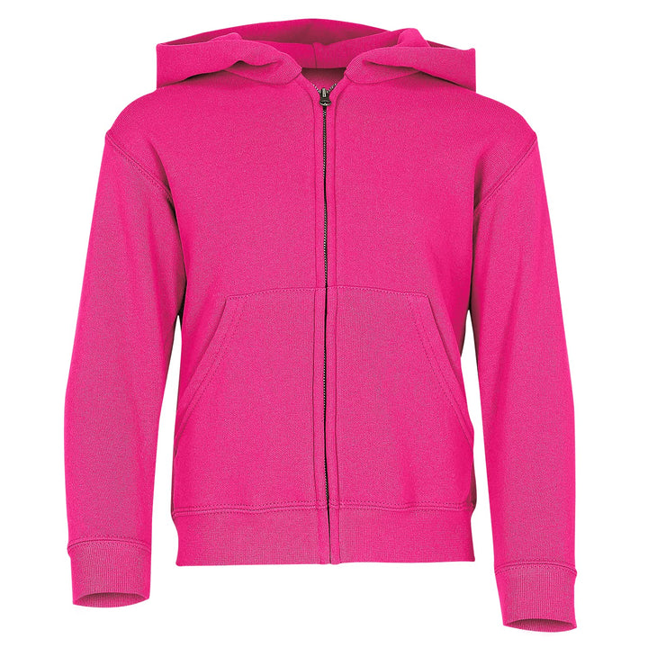 Fruit of the Loom Kids´ Classic Hooded Sweat Jacket Kinder Sweatshirt Jacke mit Kapuze + Web-Textili