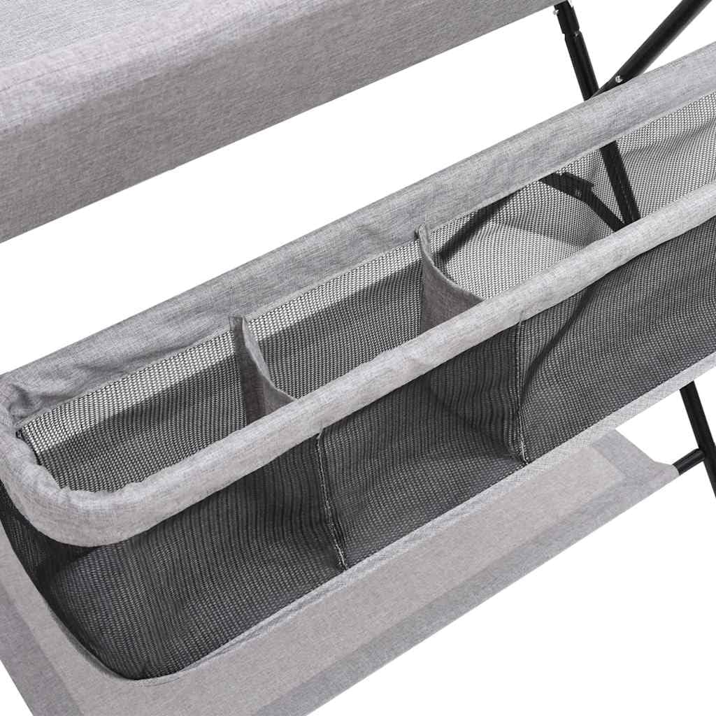 vidaXL Wickeltisch mit seitlichen Staufächern Zusammenklappbar Wickelauflage Kommode Mulde Unterlage