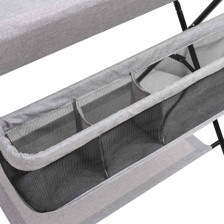 vidaXL Wickeltisch mit seitlichen Staufächern Zusammenklappbar Wickelauflage Kommode Mulde Unterlage