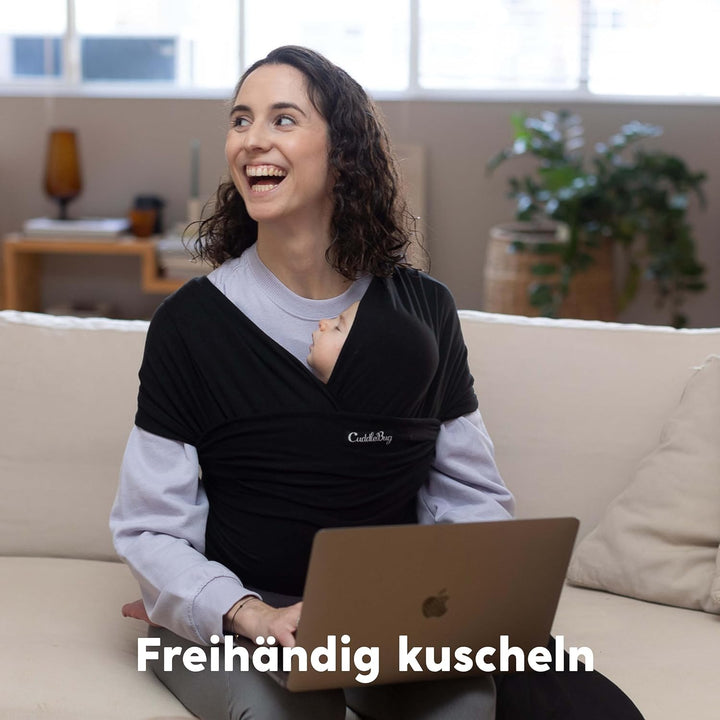 CuddleBug Tragetuch Baby Neugeborene - Elastisches Babytrage Neugeborene ab Geburt & Kleinkinder bis