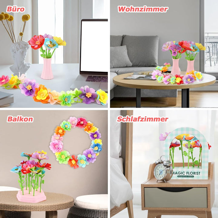 Herboom DIY Blumen Bastelset Kinder, Blumenpresse Bastelset Mädchen 4 5 6 7 8 Jahre Gepresste Blumen