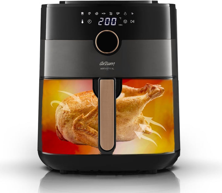 AR2074-G Arzum Airtasty Heissluftfritteuse mit XL Fassungsvermögen, ohne Öl, gesundes Frittieren, di