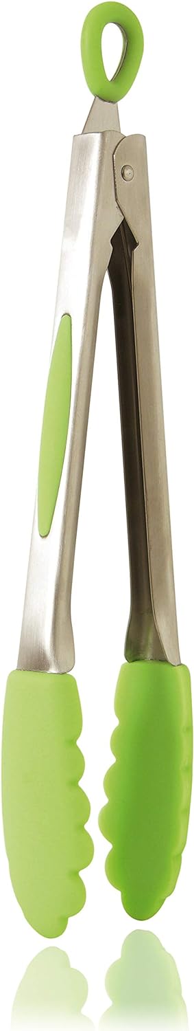 Mastrad Küchenzange mit Edelstahlgriff – antihaft- und hitzebeständiger Griff, Grillzange zum Kochen
