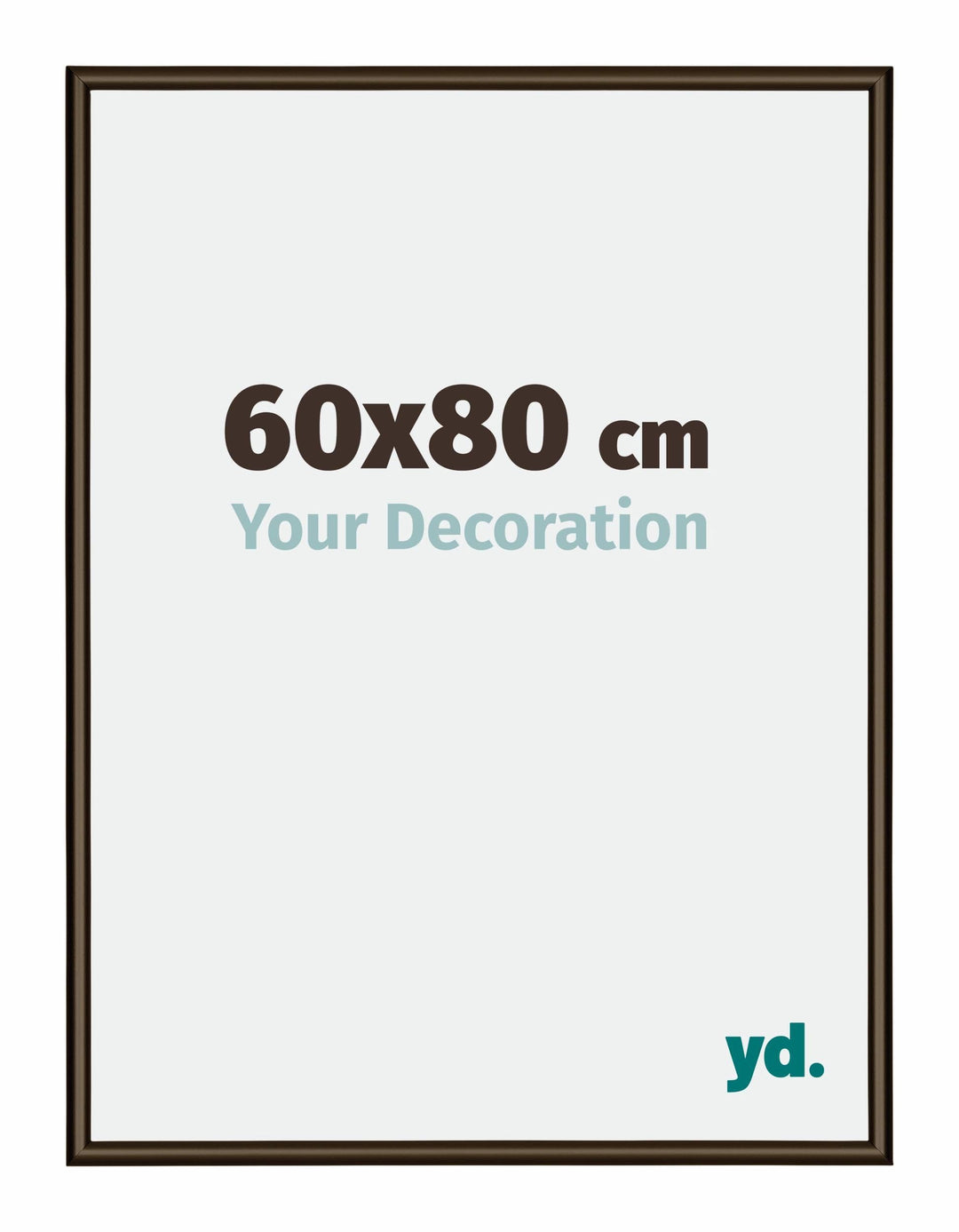 yd. Your Decoration - Bilderrahmen 60x80 cm - Bilderrahmen aus Aluminium mit Acrylglas - Antireflex