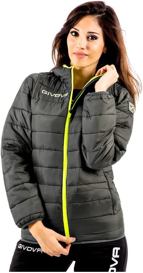 Givova, weste holland, dunkelgrau /gelb fluo, L