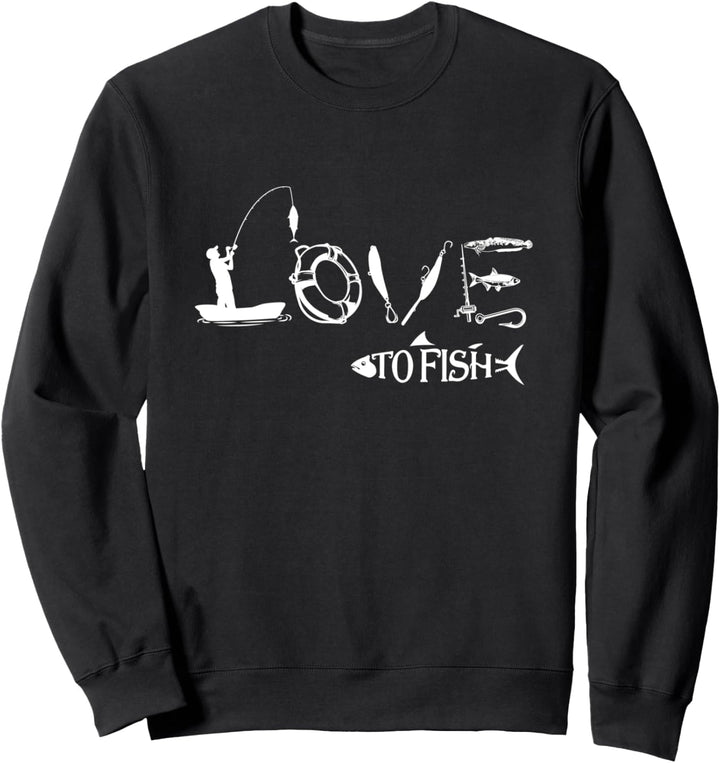 Angler Love To Fish Angelmotiv Fischer Hobbyangler Sweatshirt