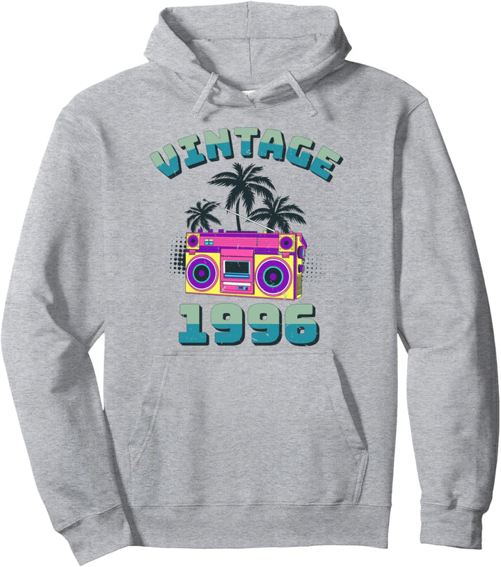 24 Geburtstag Mann Frau Vintage 1996 Jahrgang Geschenk Retro Pullover Hoodie