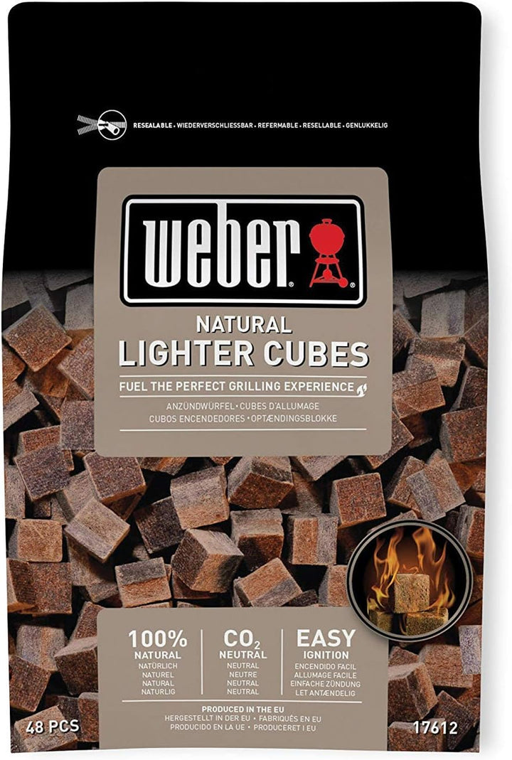 Weber Available 7175 18 Inch Charcoal Kettle Grill Cover, Schwarz, 81.3 x 47 x 61 cm & 17612 Anzündw