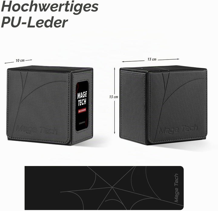 Card Deck Box für MTG Commander – Patentiertes Design, Commander Display, passend für 100 Doppelarmk