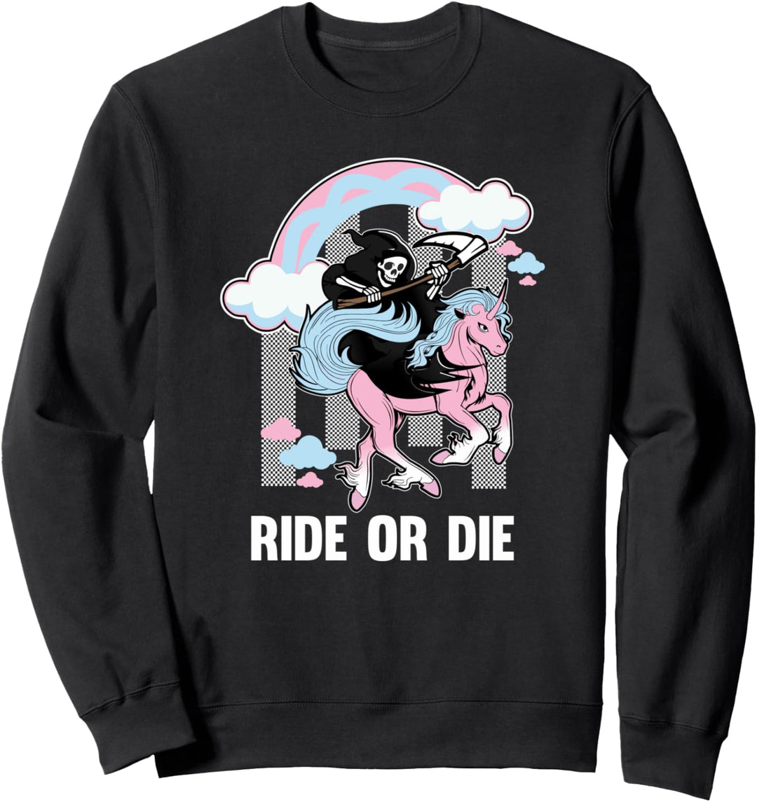 Ride Or Die - Pastel Goth Aesthetic Soft Goth E-Girl Grunge Sweatshirt