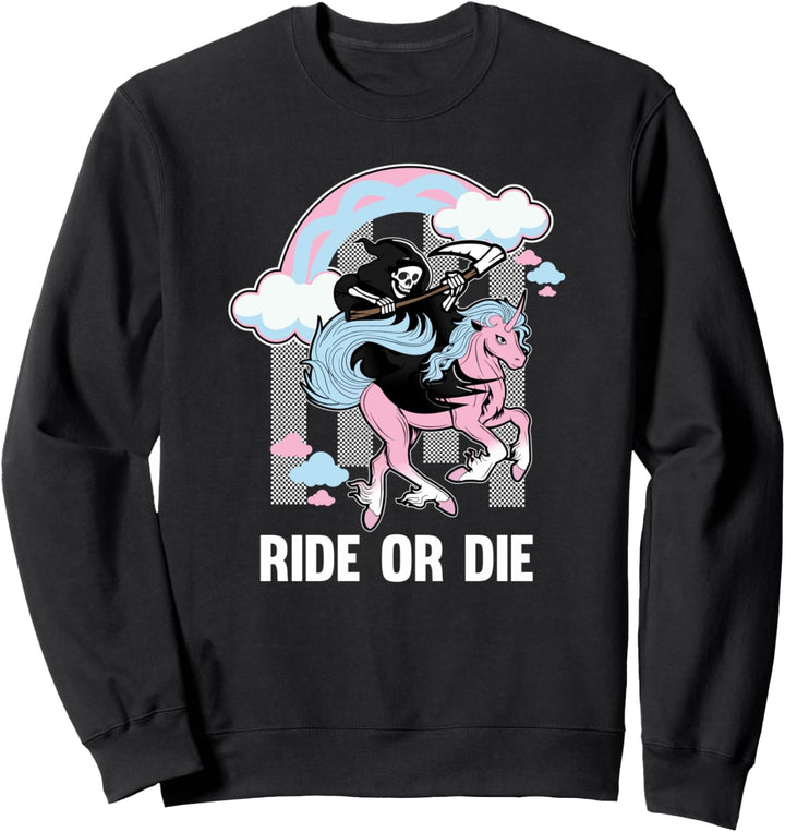 Ride Or Die - Pastel Goth Aesthetic Soft Goth E-Girl Grunge Sweatshirt