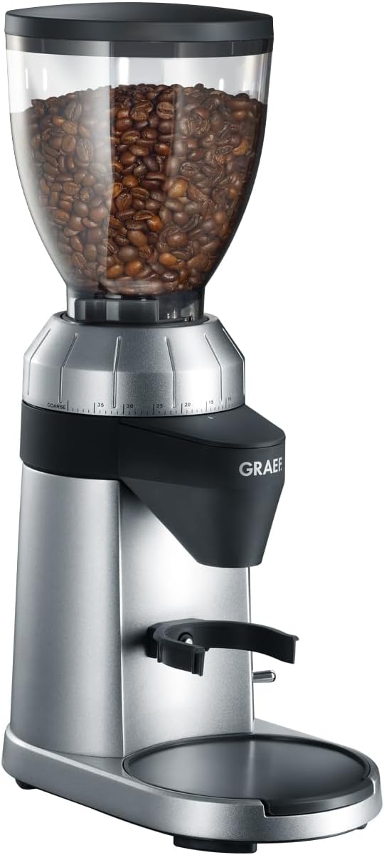 Graef Kaffeemühle CM 800,128W,‎350 Gramm, 23 x 13.2 x 38.5 cm, Silber Single, Single