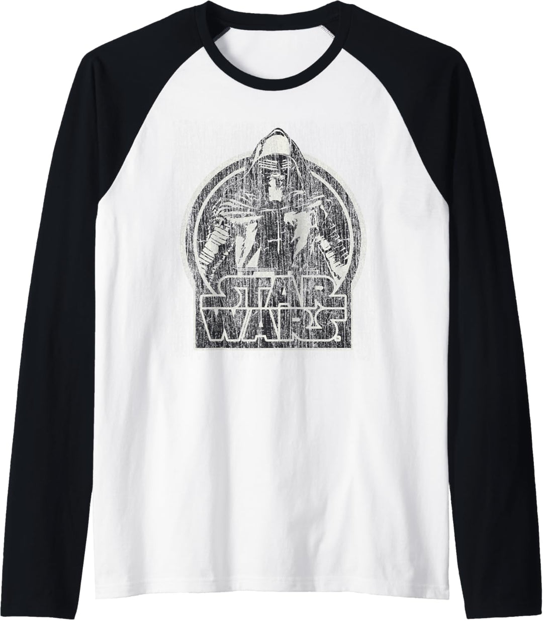 Star Wars The Force Awakens Kylo Ren Distressed Portrait Raglan