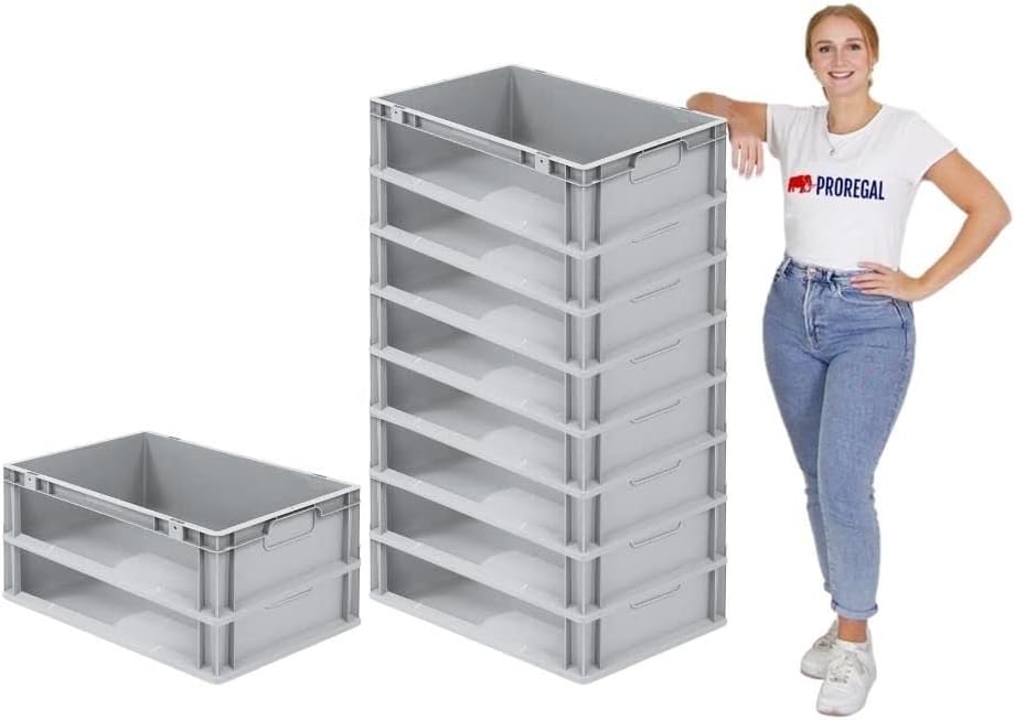 SparSet 10x Eurobox NextGen Store | HxBxT 17x40x60cm | 34 Liter | Seite offen | Eurobehälter, Transp