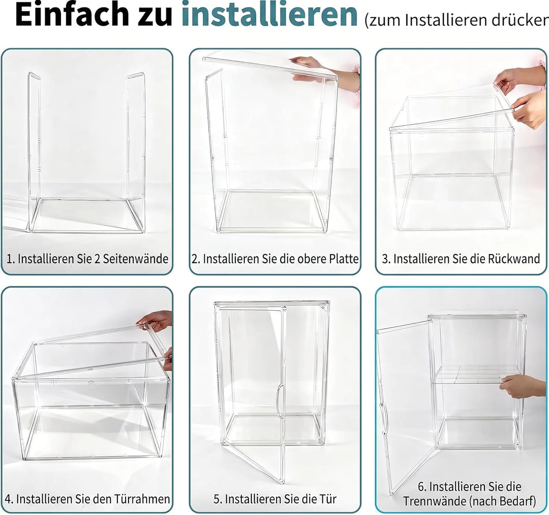 Acryl-Babyflaschen-Organizer mit Magnetverschluss, Aufbewahrung für Sauger und Pumparteile, geeignet