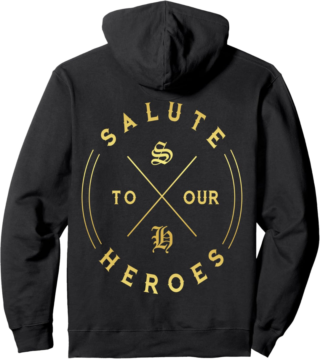 Salute to our Heroes Gold Pullover Pullover Hoodie