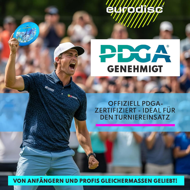 eurodisc Disc-Golf Einsteiger Starter Set, PDGA Approved, Putter Midrange Driver Disc, Einsteiger St