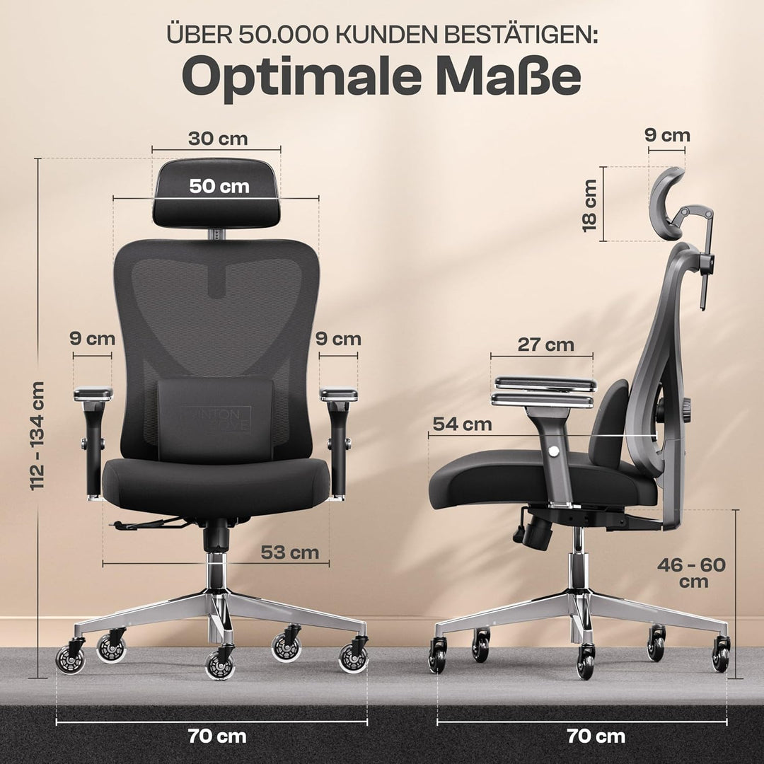 Lancelot Bürostuhl Ergonomisch [VERGLEICHSSIEGER] Bürostuhl Testsieger | Schreibtischstuhl Ergonomis