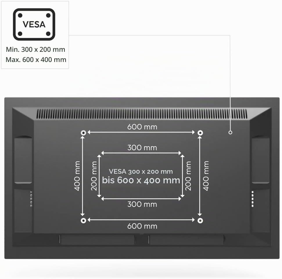 Hama TV Ständer im Staffelei Design (stabiler Fernsehständer für 37-75 Zoll, höhenverstellbarer TV S