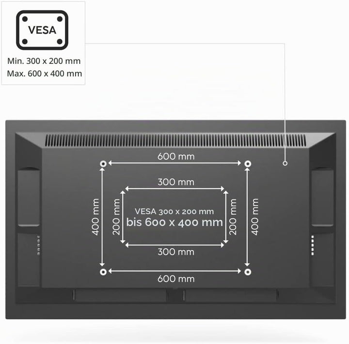 Hama TV Ständer im Staffelei Design (stabiler Fernsehständer für 37-75 Zoll, höhenverstellbarer TV S