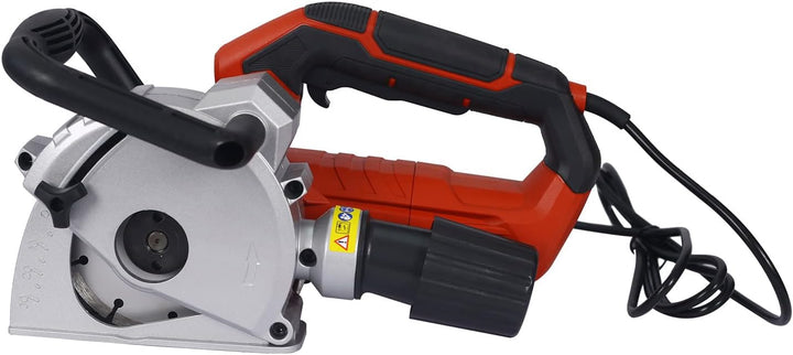 Wiltec Mauernutfräse 1350 W mit 2 Diamant-Trennscheiben Ø125mm, Schlitzfräse Mauerfräse mit Staubsau