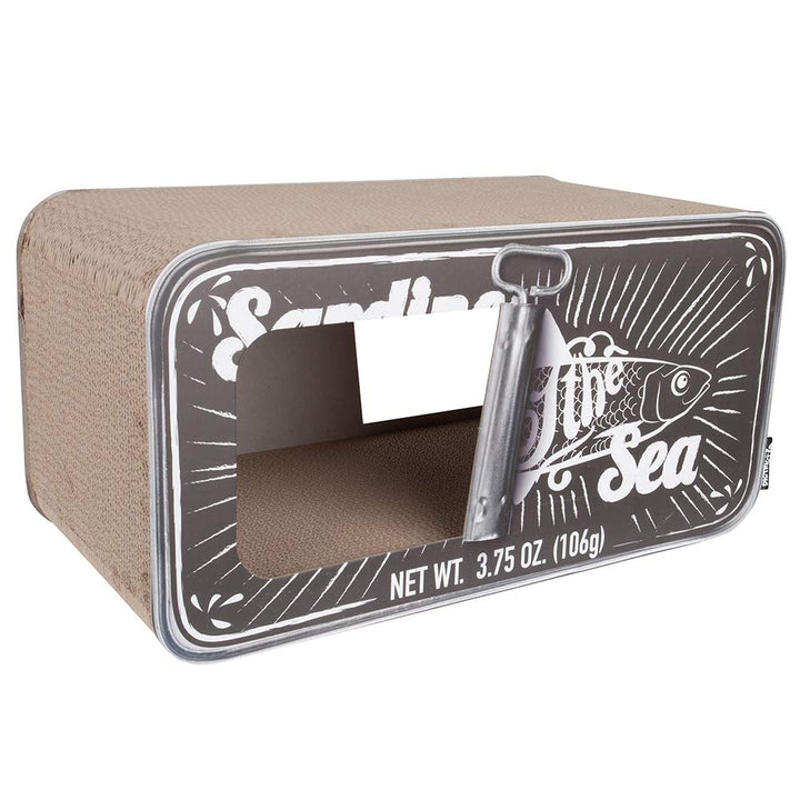 District 70 Sardine Kratzmöbel für Katzen aus Wellpappe - 60 x 30 x 30 cm (Einheitsgrösse) - Schwarz
