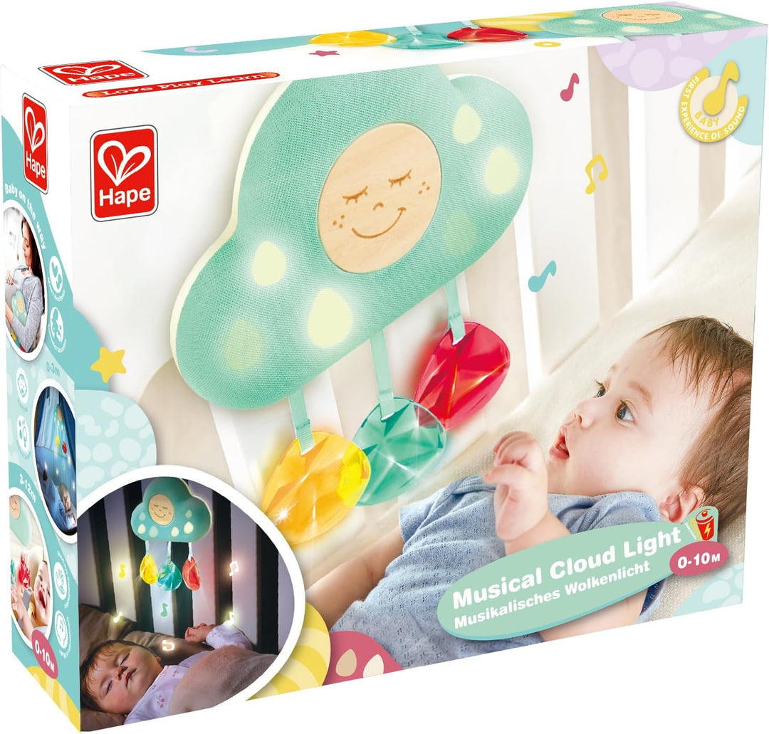 Hape Musikalisches Wolkenlicht für Säuglinge | Beruhigt weinende Babys, Höhenverstellbar, 2 Modi: 20