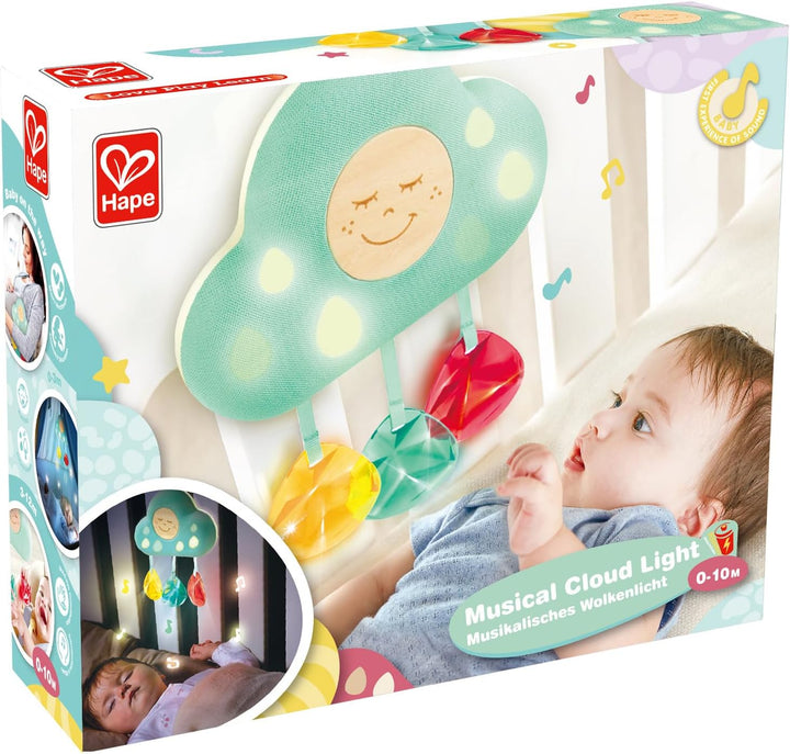Hape Musikalisches Wolkenlicht für Säuglinge | Beruhigt weinende Babys, Höhenverstellbar, 2 Modi: 20