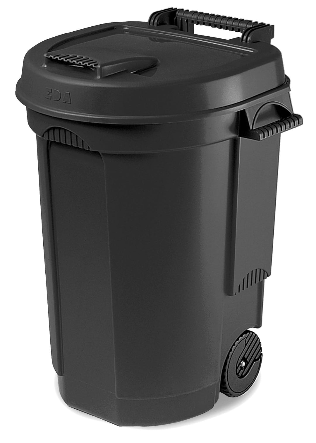 EDA 010633 – Mülleimer mit Rollen 110 L, schwarz
