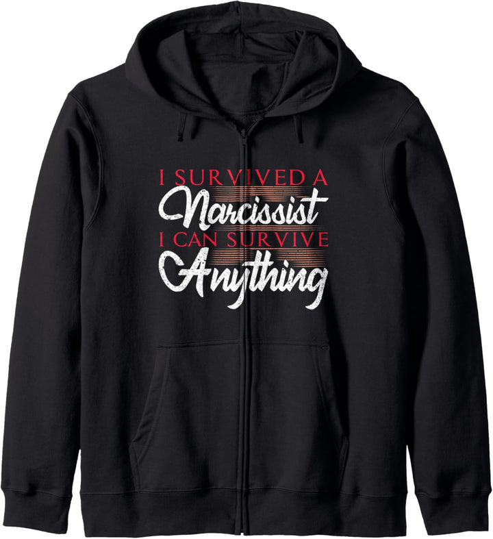 I Survived A Narcissist I Can Survive Anything Abuse Kapuzenjacke