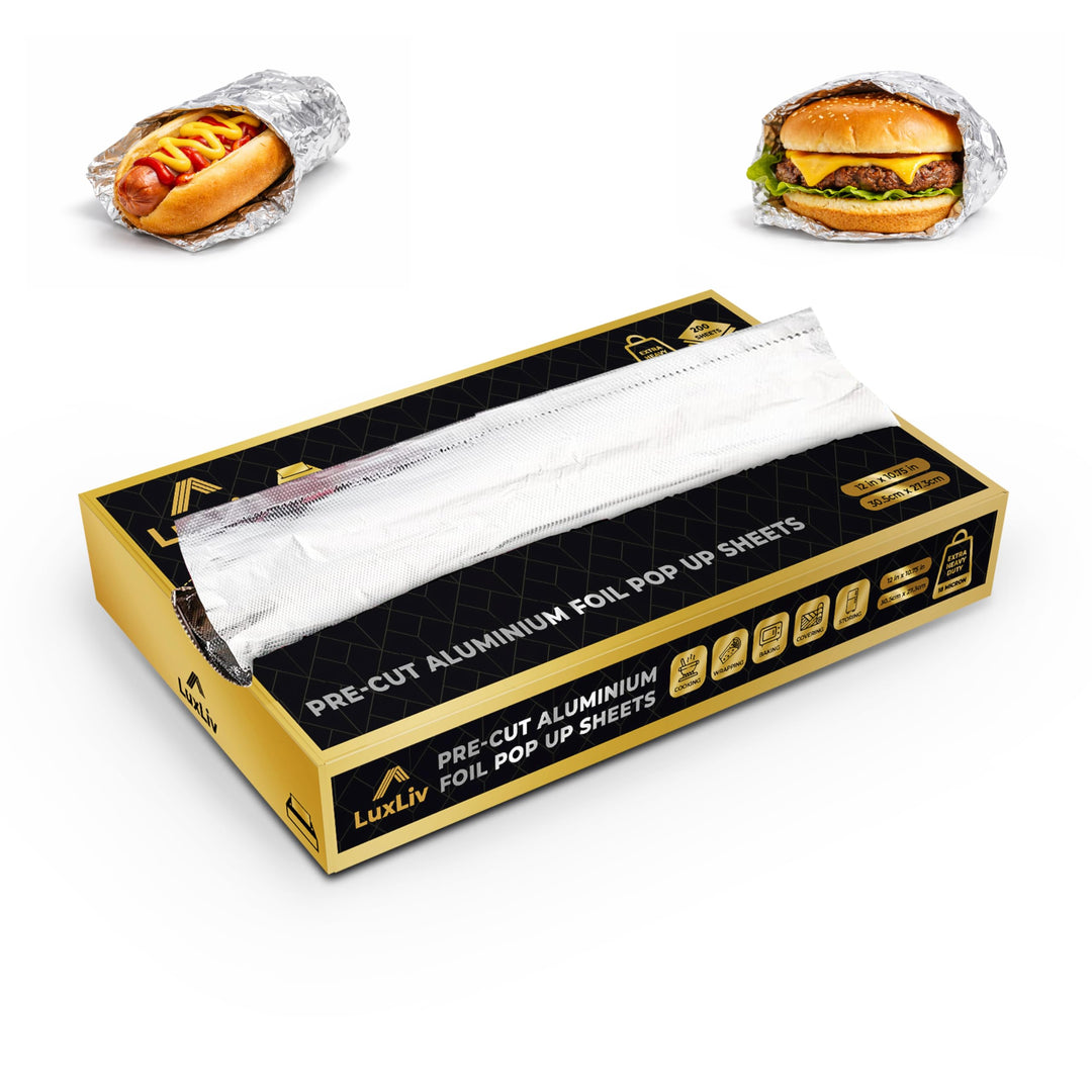 Vorgeschnittene Folienblätter, strapazierfähig, 18 Mikron dick, Küchenfolie, Catering, Aluminium-Ble
