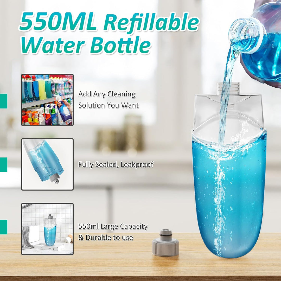 Bodenwischer mit Sprühfunktion, TRAV-ROUND Sprühwischer Bodenwischer Wischmopp mit wassertank Wische