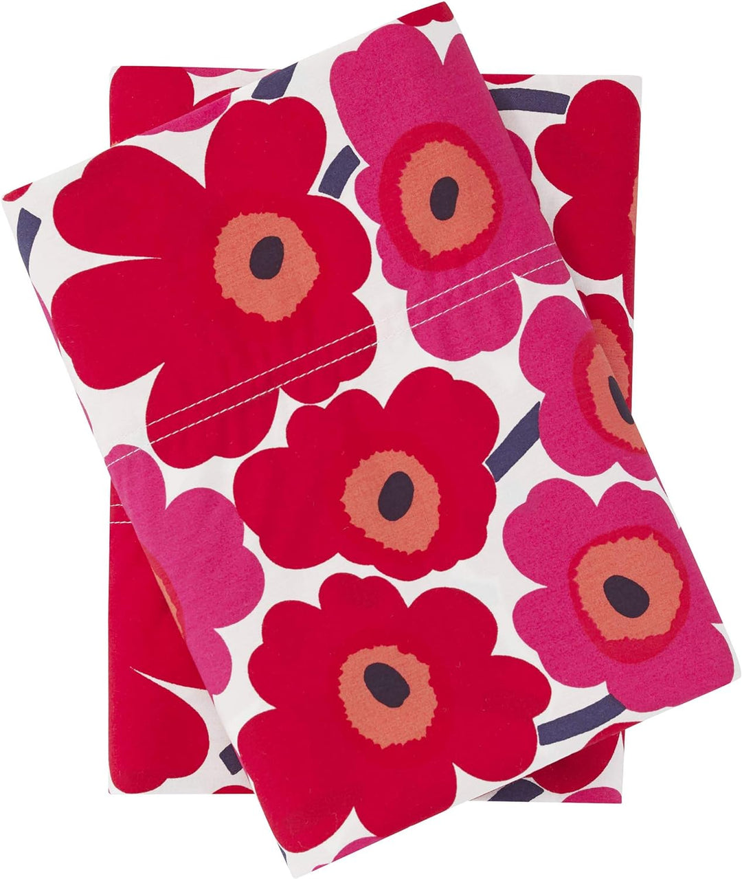 Marimekko - Kissenbezug-Set, Baumwoll-Perkal-Bettwäsche, Glatte und Coole Heimdekoration (Mini Unikk
