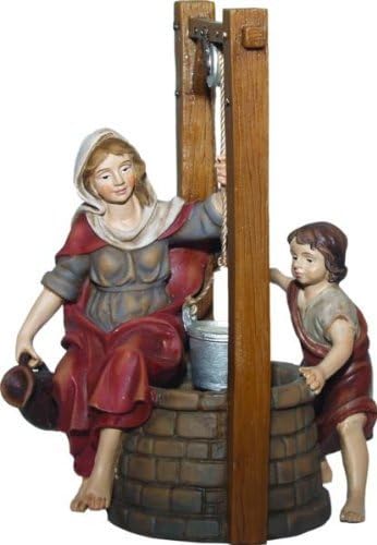 Brunnen mit Magd und Kind, geeignet für 12cm Figuren