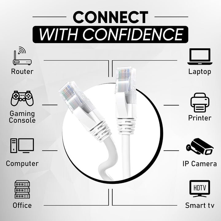 Mr. Tronic 100m Ethernet Netzwerk Netzwerkkabel | Patchkabel | CAT6, CCA, UTP | RJ45 Stecker | LAN K