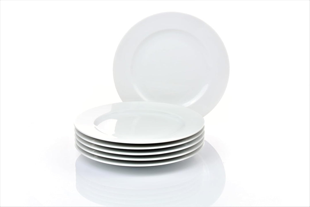 Retsch Arzberg Heike Weiss Frühstücksteller Kuchenteller 19cm, Set 6-teilig/Porzellan/uni weiss, run