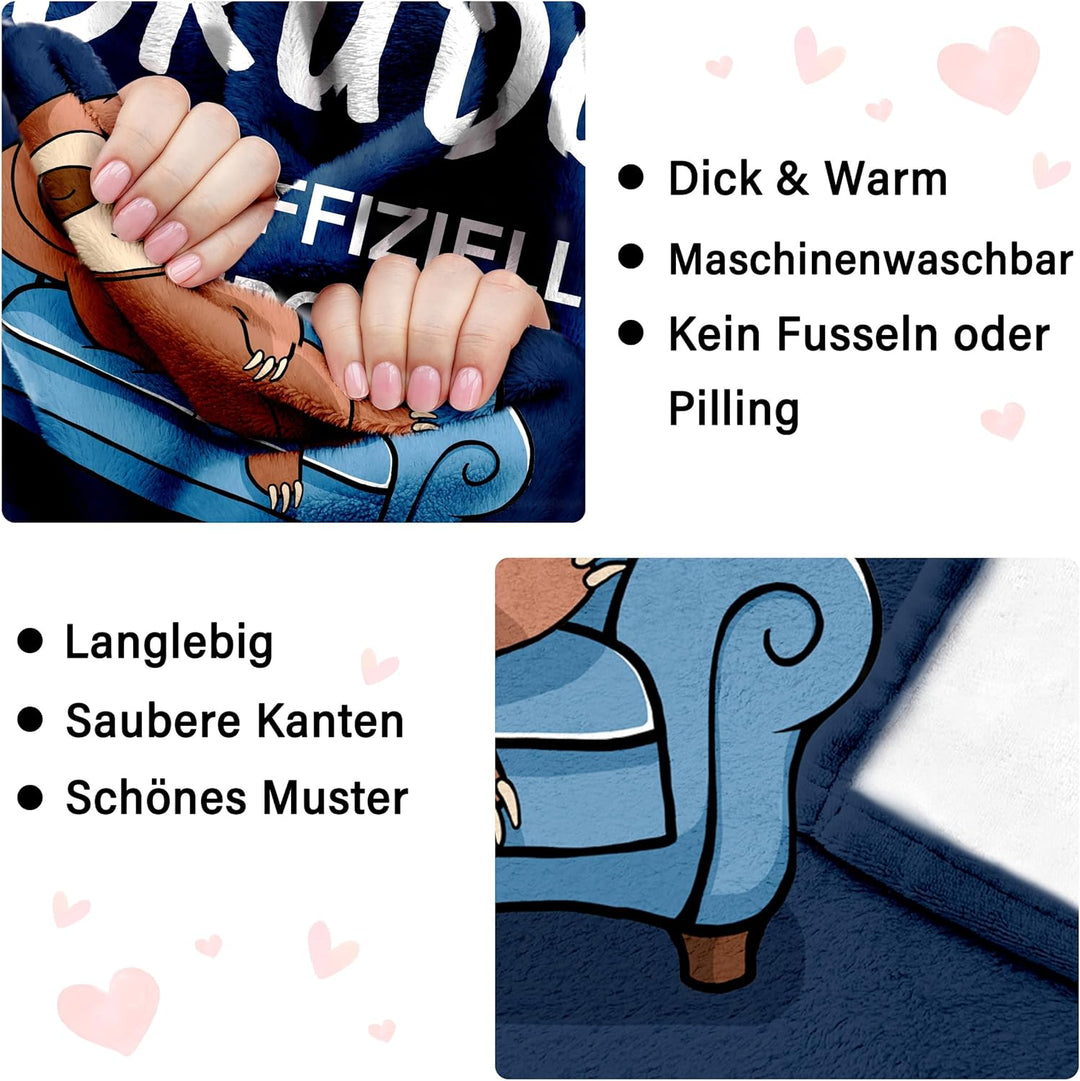 Geschenk für Bruder - Kuscheldecke, Geschenk Bruder Geburtstag, Geburtstagsgeschenk, Bruder