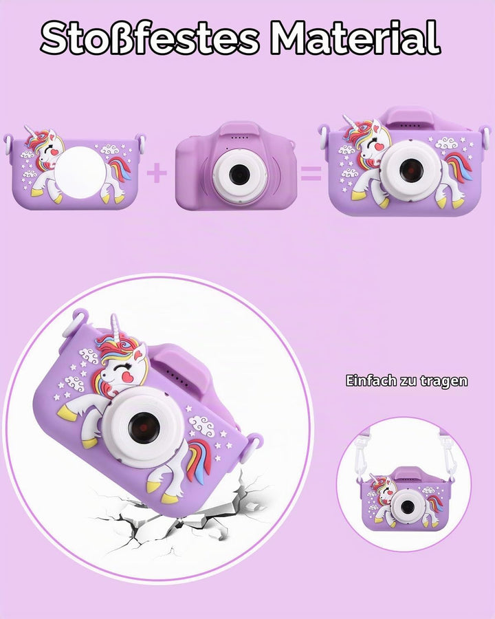 Kinderkamera,Kinder Kamera 1080P Bildschirm Kamera Kinder mit 64GB-Karte Selfie Digitalkamera Fotoap