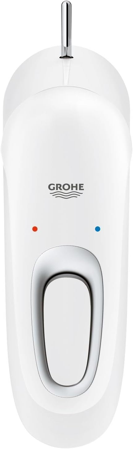 GROHE Eurostyle Badarmaturen - Einhand-Waschtischbatterie (DN 15, S-Size, Einlochmontage) moon white