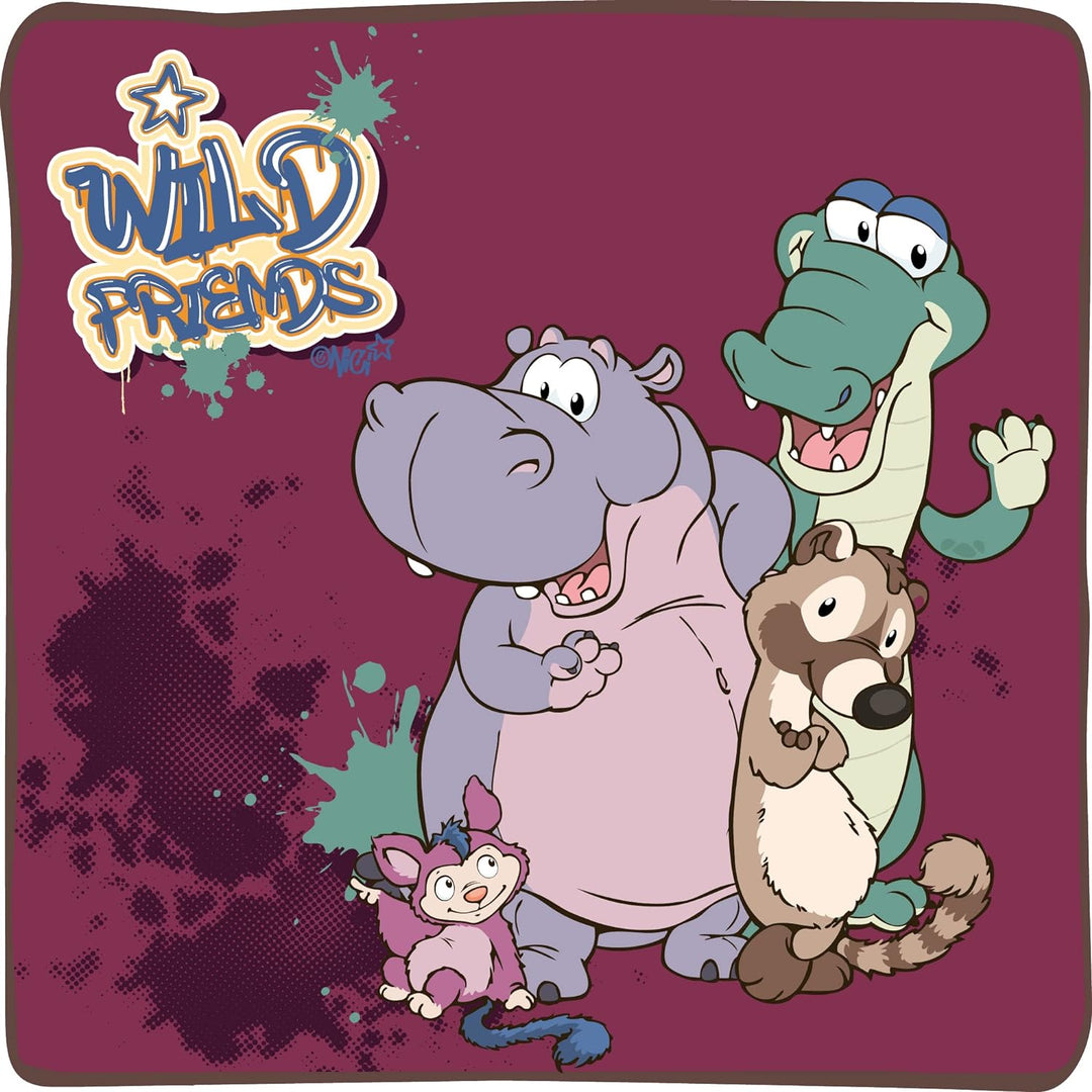 NICI Kuschelkissen Krokodil und Nilpferd – Nachhaltiges Kuscheltierkissen für Mädchen, Jungen & Baby